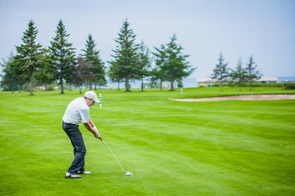 Mature Golfer on a Golf Course